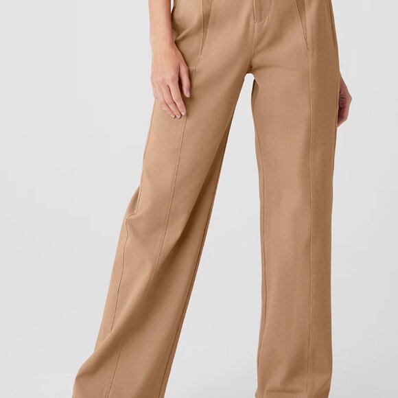 Alo Yoga High-Waist On Point Moto Trouser- Toasted Almond Medium - Picture 8 of 8